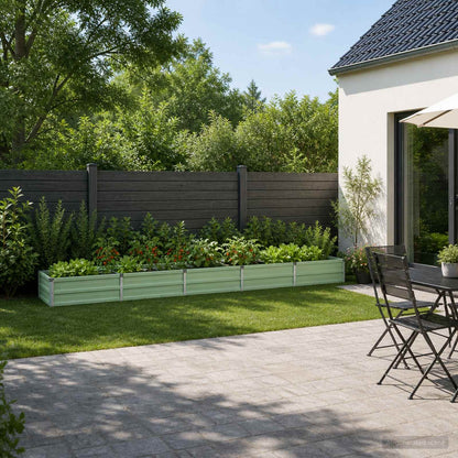 Raised Garden Bed Pastel Green 400 x 40 x 24 cm