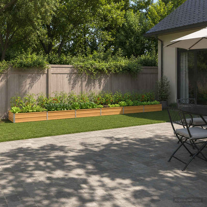 Raised Garden Bed Natural 480 x 40 x 24 cm cold-rolled steel