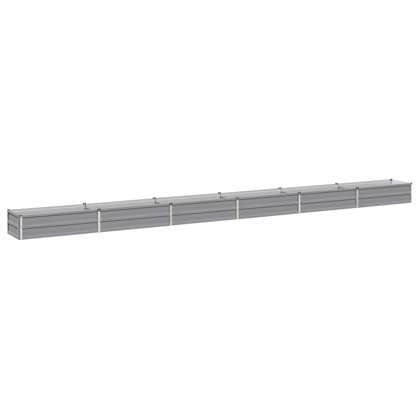 Raised Garden Bed Grey 480 x 40 x 24 cm cold-rolled steel