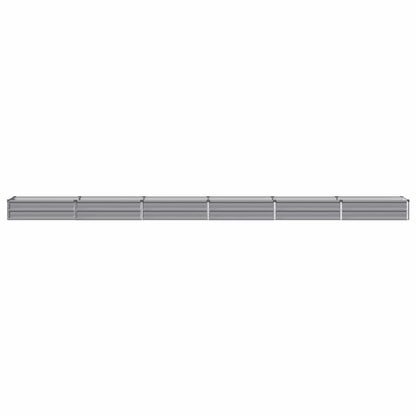 Raised Garden Bed Grey 480 x 40 x 24 cm cold-rolled steel