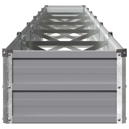 Raised Garden Bed Grey 480 x 40 x 24 cm cold-rolled steel