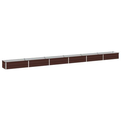Raised Garden Bed Brown 480 x 40 x 24 cm cold-rolled steel