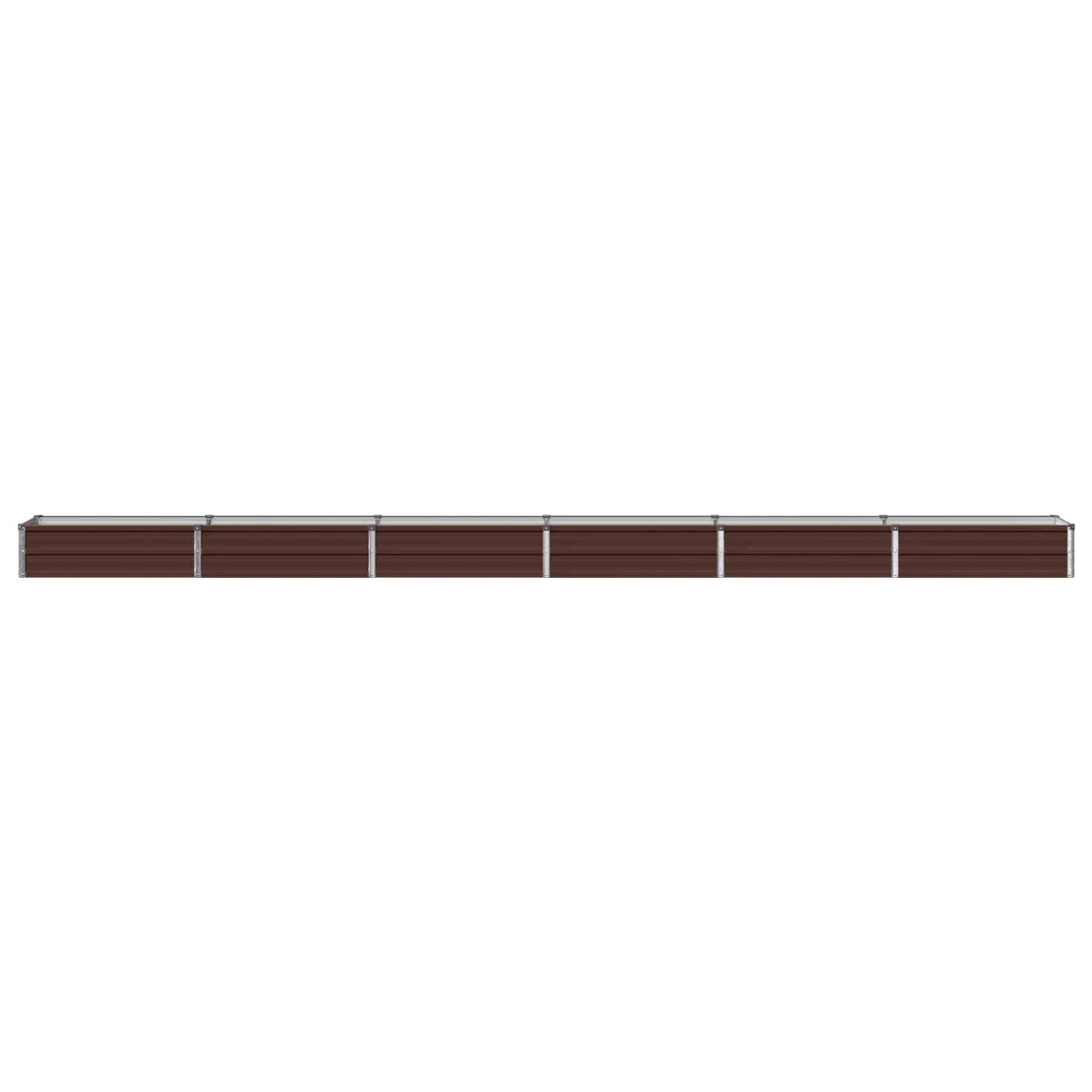 Raised Garden Bed Brown 480 x 40 x 24 cm cold-rolled steel