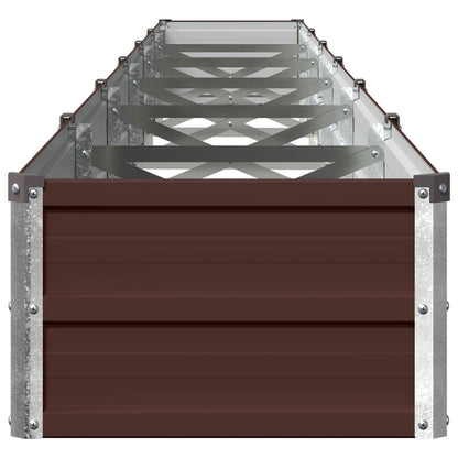 Raised Garden Bed Brown 480 x 40 x 24 cm cold-rolled steel