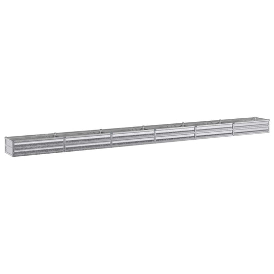 Raised Garden Bed Silver 480 x 40 x 24 cm galvanized