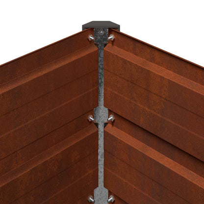 Raised Garden Bed Rusty 480 x 40 x 24 cm corton