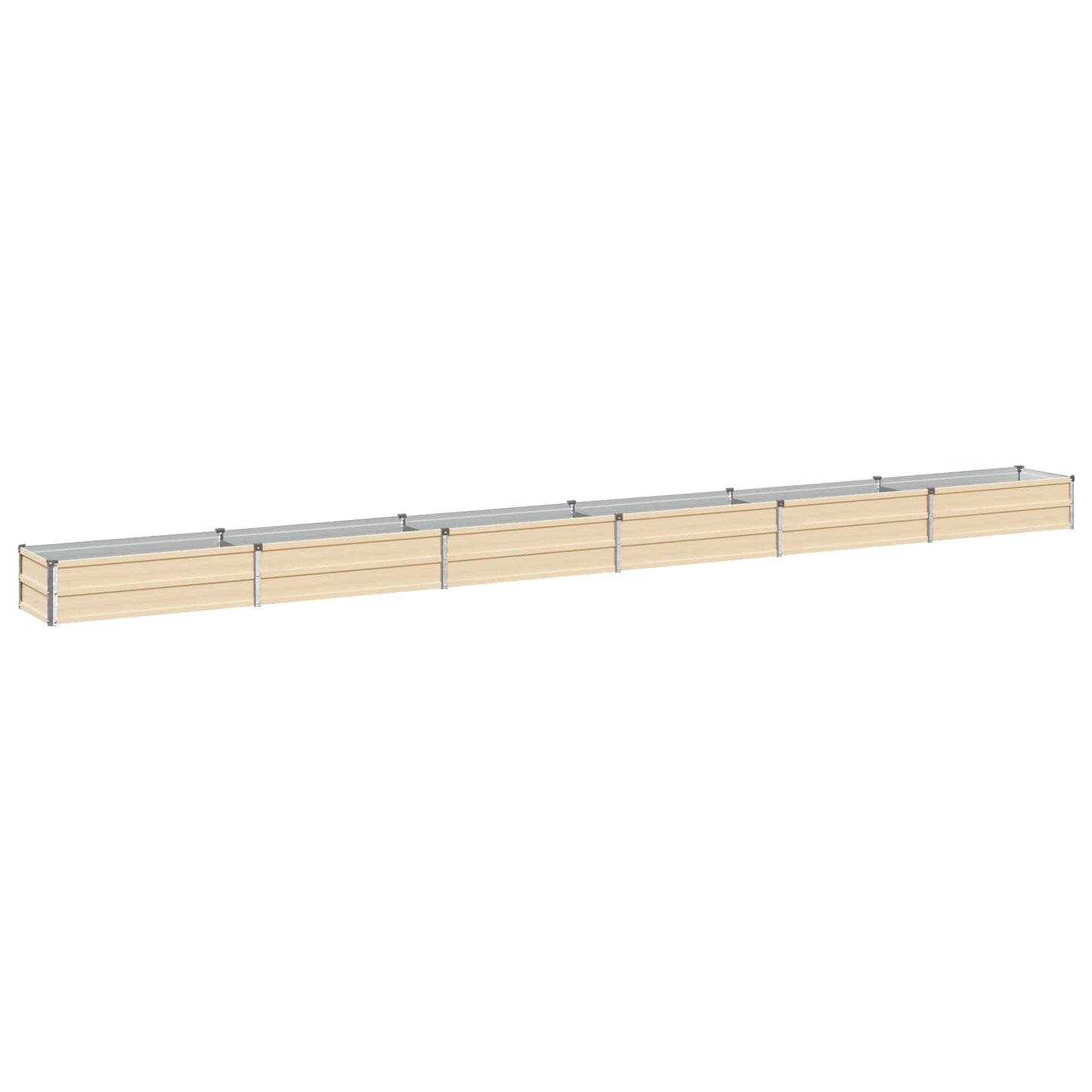 Raised Garden Bed Ivory 480 x 40 x 24 cm cold-rolled steel