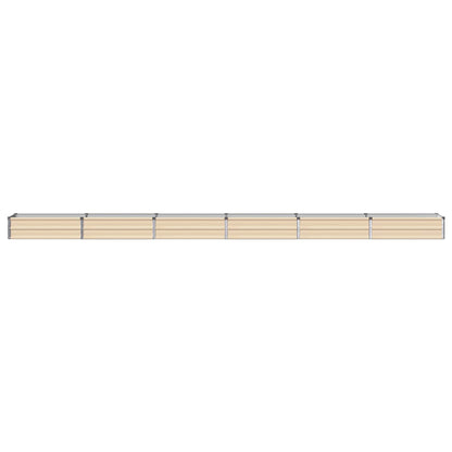 Raised Garden Bed Ivory 480 x 40 x 24 cm cold-rolled steel
