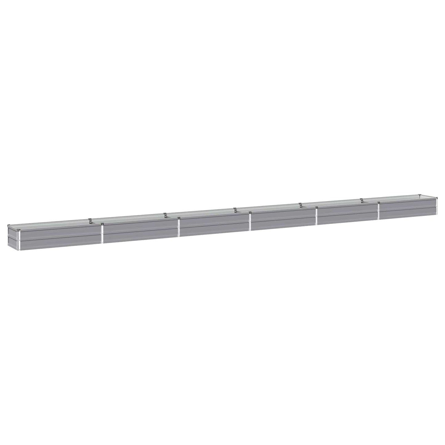 Raised Garden Bed Grey 600 x 40 x 24 cm cold-rolled steel