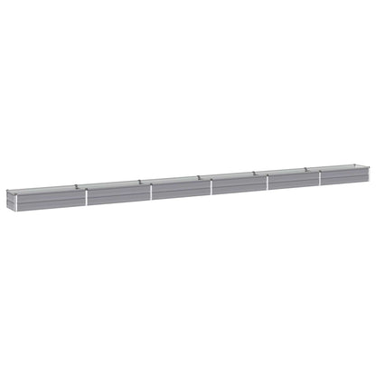 Raised Garden Bed Grey 600 x 40 x 24 cm cold-rolled steel