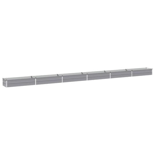 Raised Garden Bed Grey 600 x 40 x 24 cm cold-rolled steel