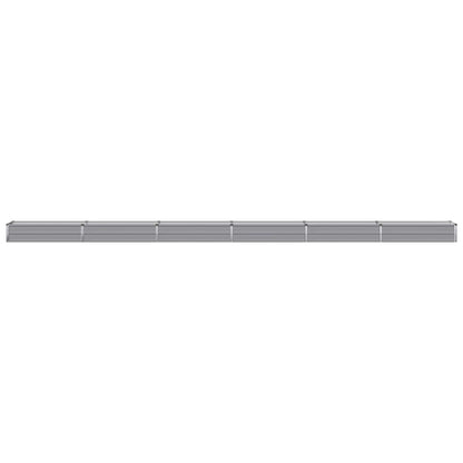 Raised Garden Bed Grey 600 x 40 x 24 cm cold-rolled steel