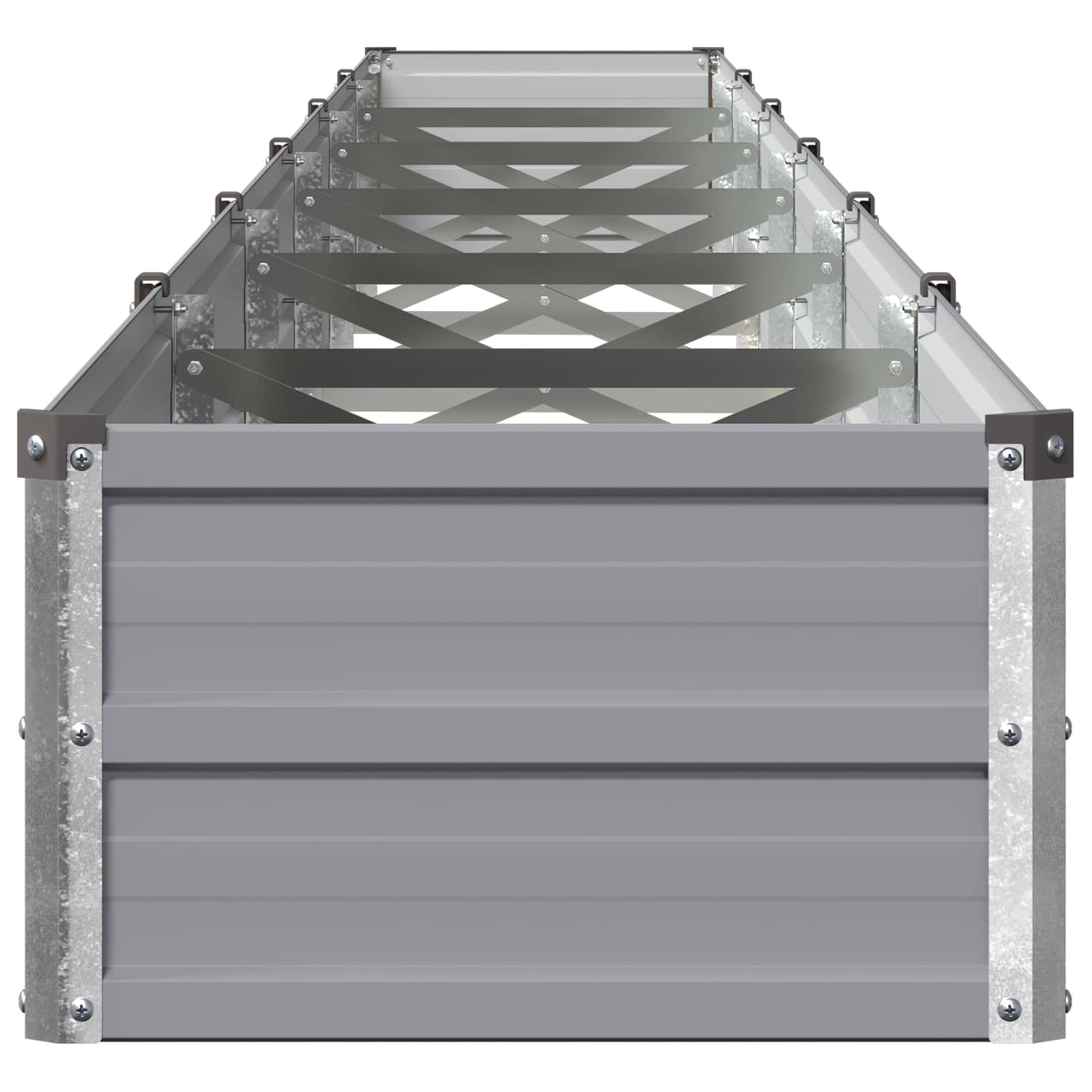 Raised Garden Bed Grey 600 x 40 x 24 cm cold-rolled steel