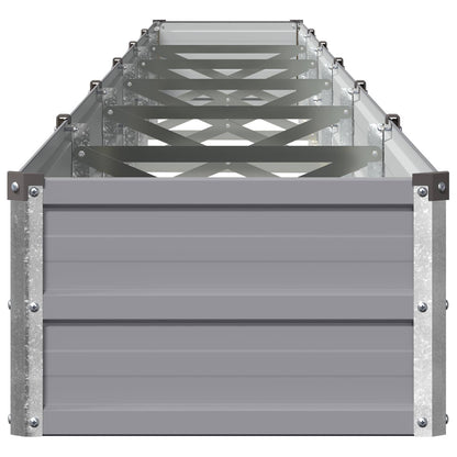 Raised Garden Bed Grey 600 x 40 x 24 cm cold-rolled steel