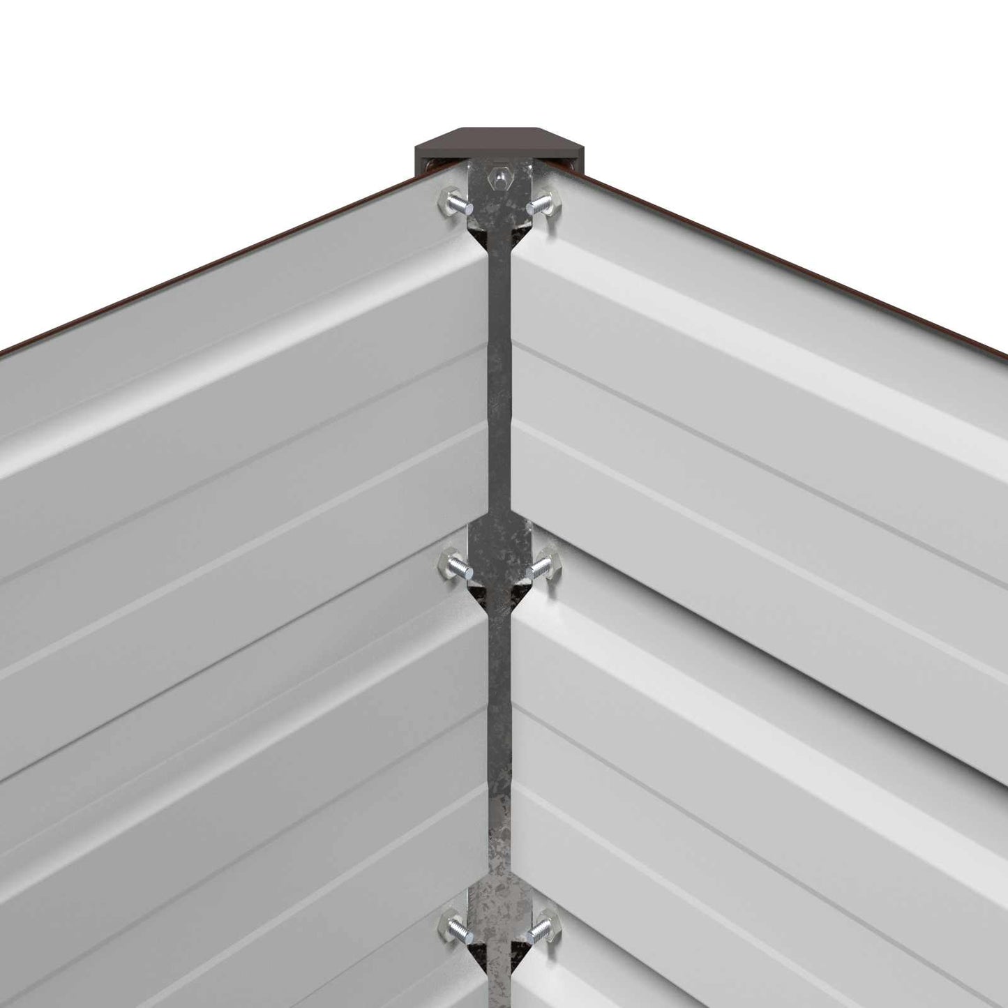 Raised Garden Bed Brown 600 x 40 x 24 cm cold-rolled steel