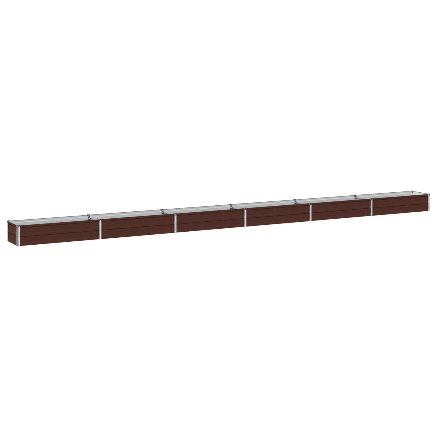 Raised Garden Bed Brown 600 x 40 x 24 cm cold-rolled steel