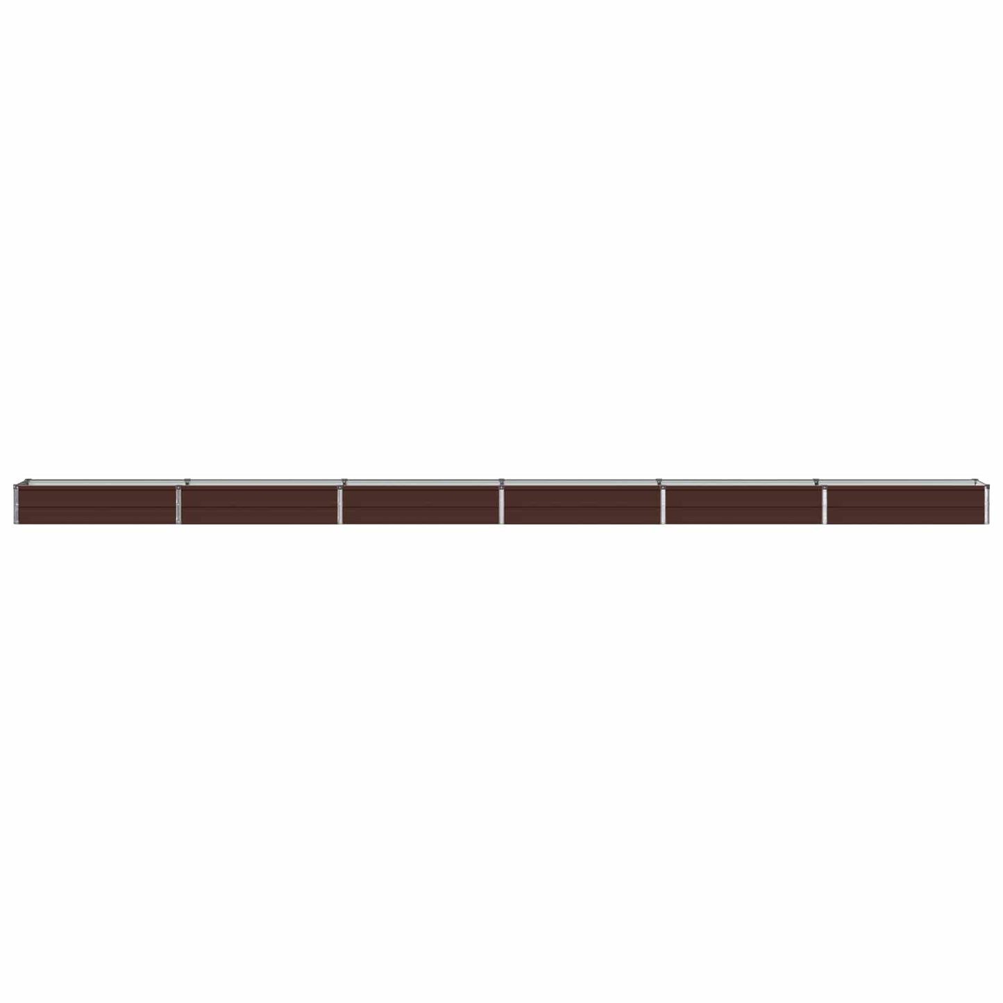 Raised Garden Bed Brown 600 x 40 x 24 cm cold-rolled steel