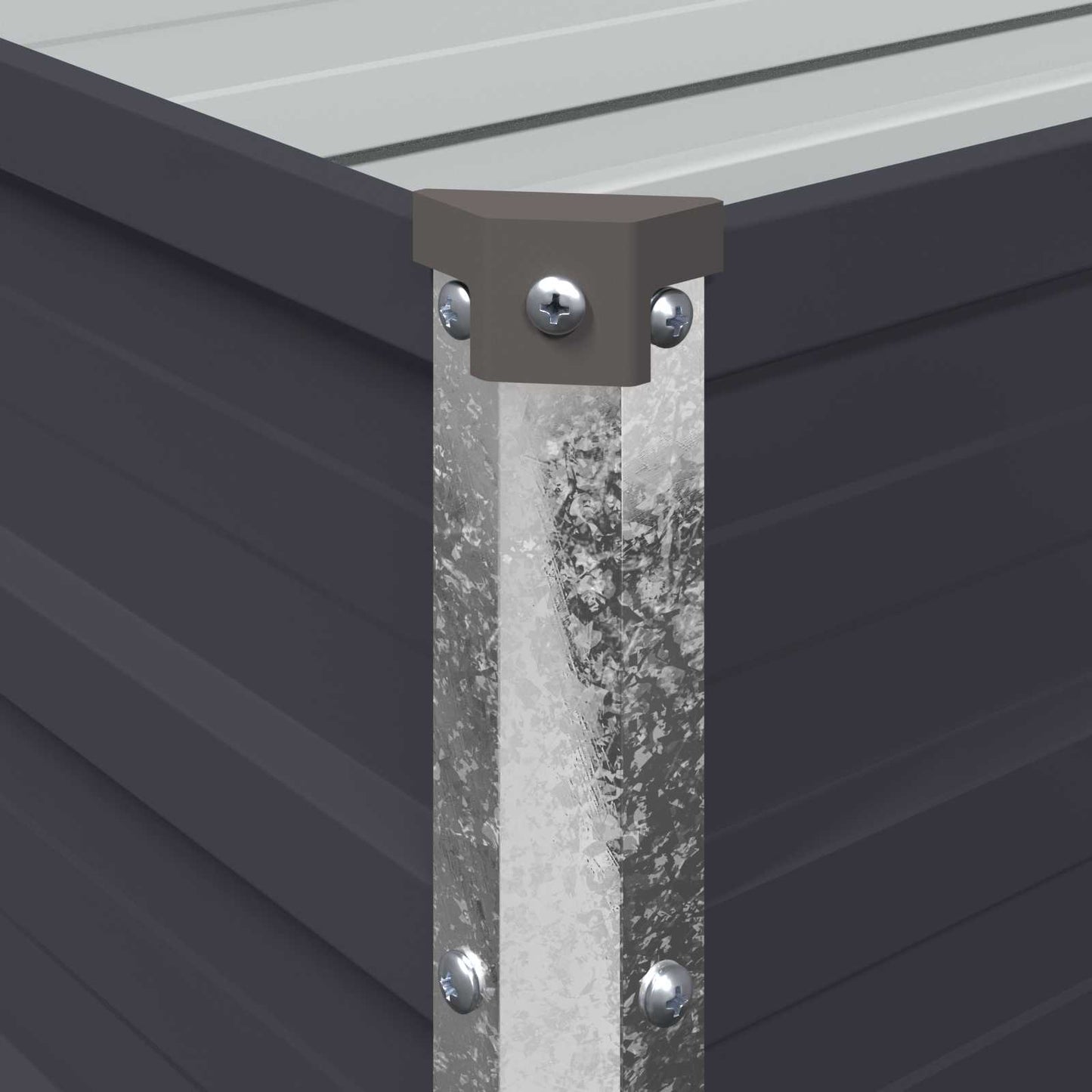 Raised Garden Bed Anthracite 600 x 40 x 24 cm cold-rolled steel