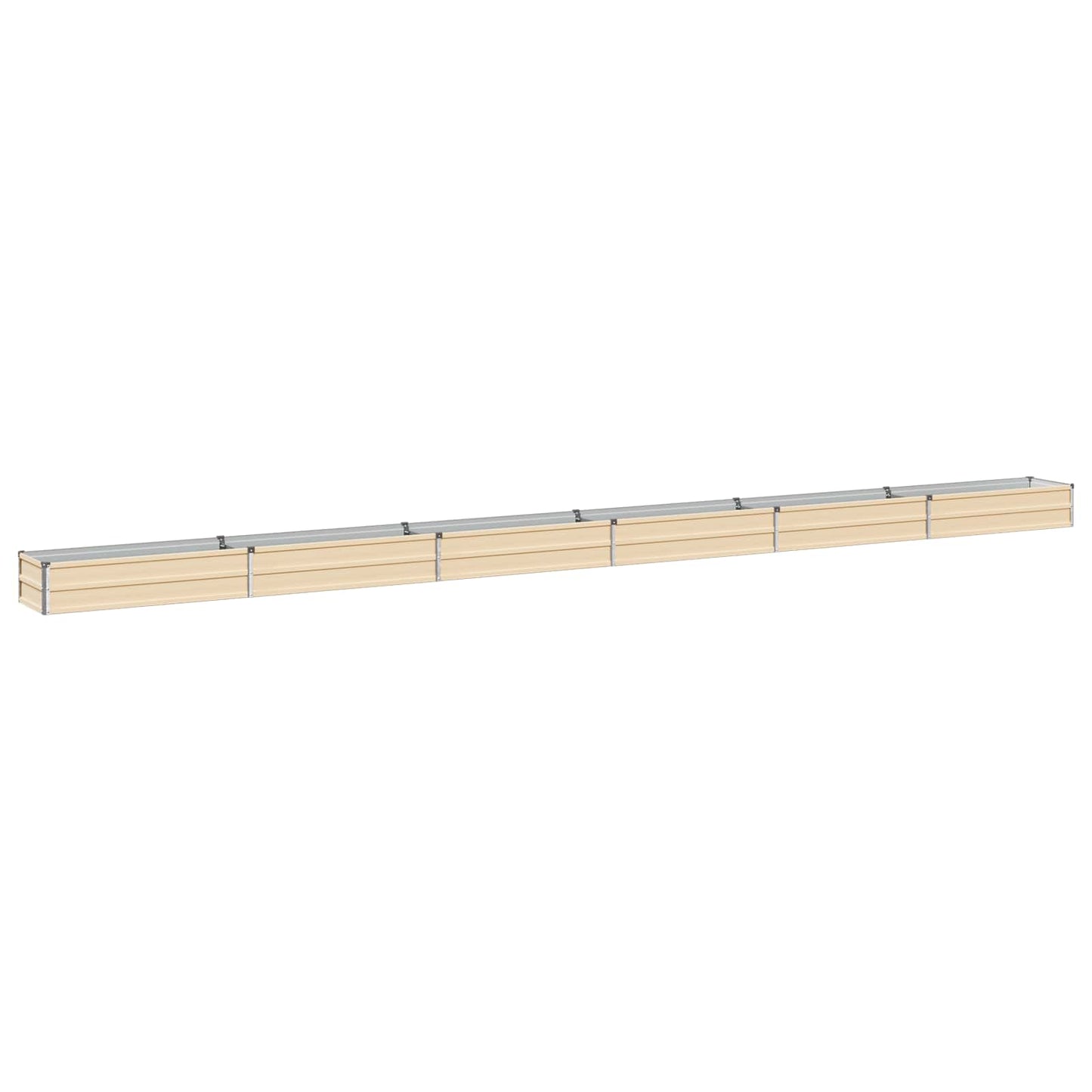 Raised Garden Bed Ivory 600 x 40 x 24 cm cold-rolled steel