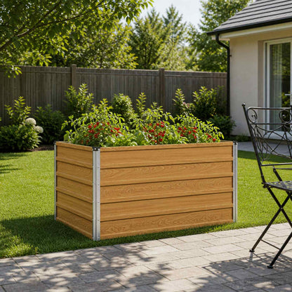 Raised Garden Bed Natural 100 x 80 x 55 cm cold-rolled steel