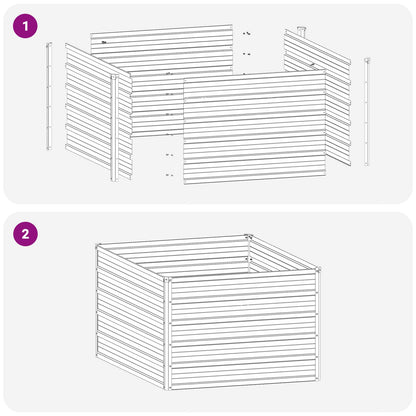 Raised Garden Bed Green 100 x 80 x 55 cm cold-rolled steeel