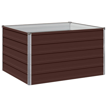 Raised Garden Bed Brown 100 x 80 x 55 cm cold-rolled steel