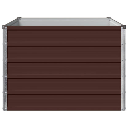 Raised Garden Bed Brown 100 x 80 x 55 cm cold-rolled steel