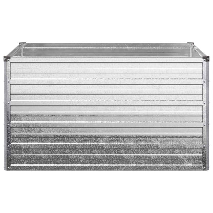 Raised Garden Bed Silver 100 x 80 x 55 cm galvanized