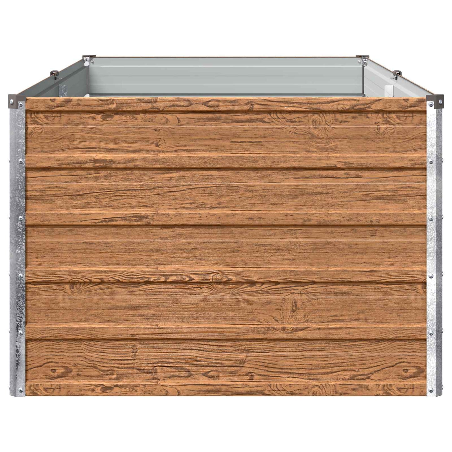 Raised Garden Bed Wood Brown 160 x 80 x 55 cm cold-rolled steel