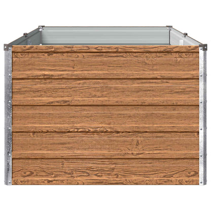 Raised Garden Bed Wood Brown 160 x 80 x 55 cm cold-rolled steel