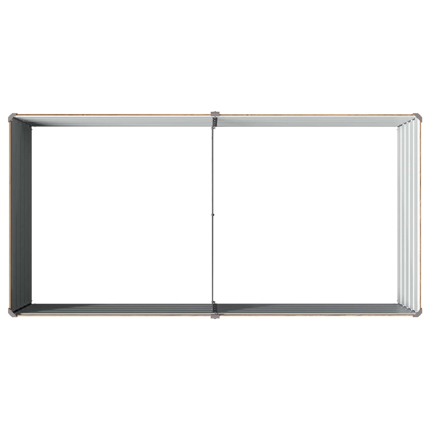 Raised Garden Bed Wood Brown 160 x 80 x 55 cm cold-rolled steel