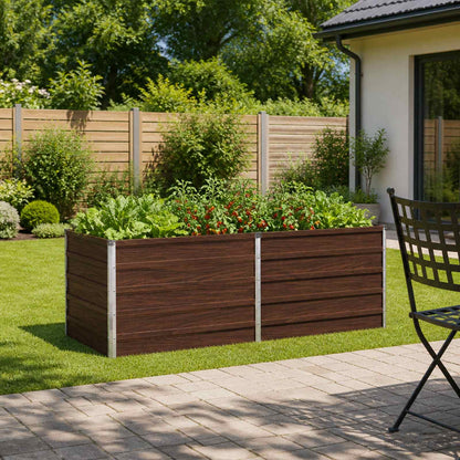 Raised Garden Bed Black 160 x 80 x 55 cm cold-rolled steel