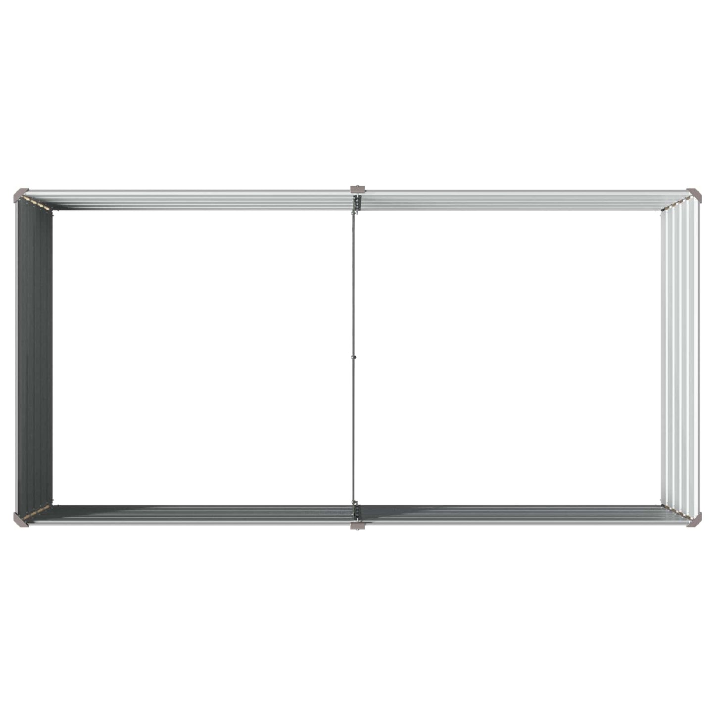 Raised Garden Bed Grey 160 x 80 x 55 cm cold-rolled steel