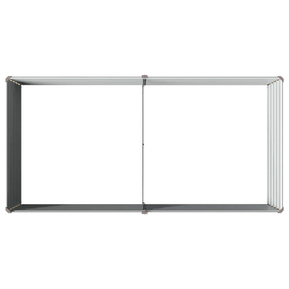 Raised Garden Bed Grey 160 x 80 x 55 cm cold-rolled steel