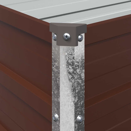 Raised Garden Bed Brown 160 x 80 x 55 cm cold-rolled steel