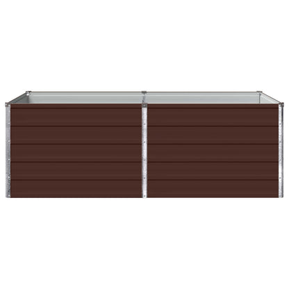 Raised Garden Bed Brown 160 x 80 x 55 cm cold-rolled steel