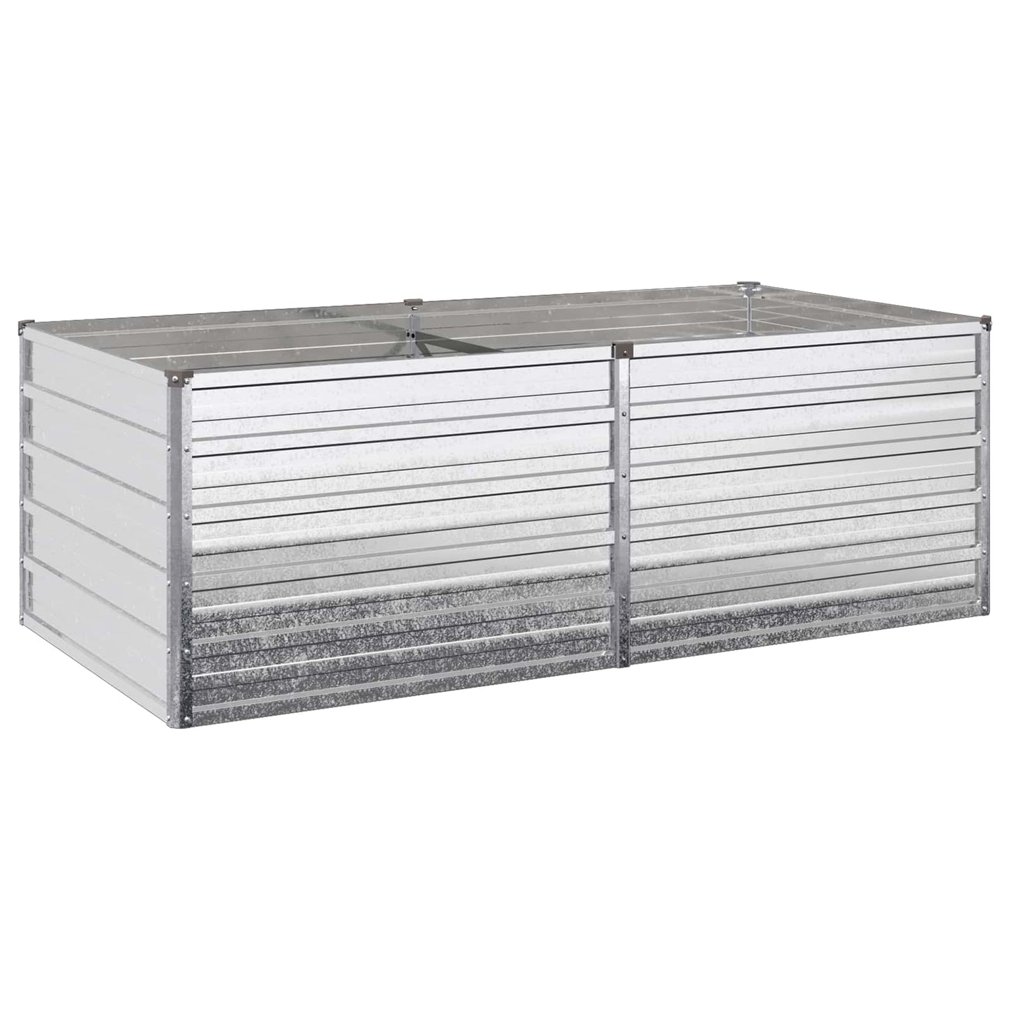 Raised Garden Bed Silver 160 x 80 x 55 cm galvanized