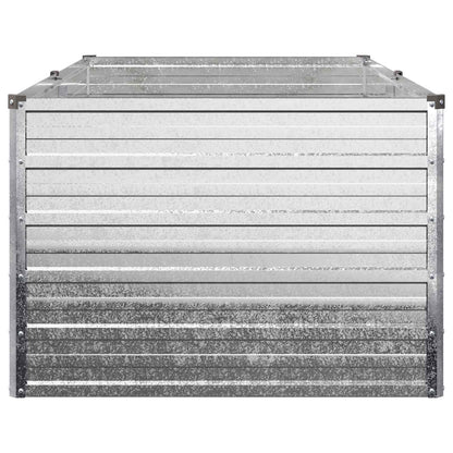 Raised Garden Bed Silver 160 x 80 x 55 cm galvanized