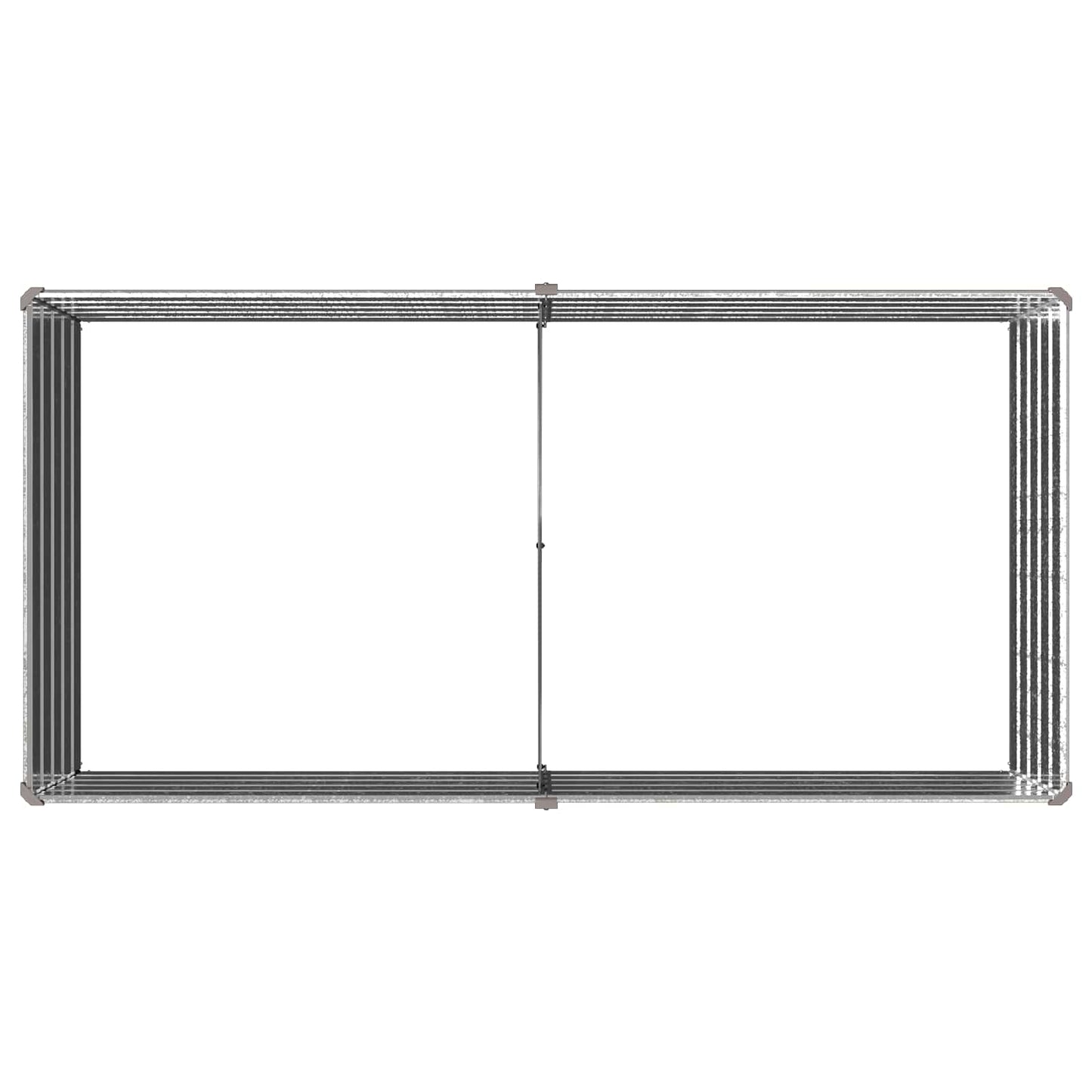 Raised Garden Bed Silver 160 x 80 x 55 cm galvanized