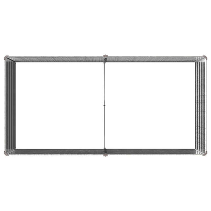 Raised Garden Bed Silver 160 x 80 x 55 cm galvanized
