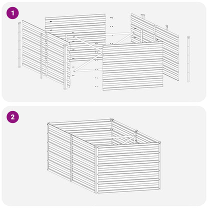 Raised Garden Bed Rusty 160 x 80 x 55 cm corton