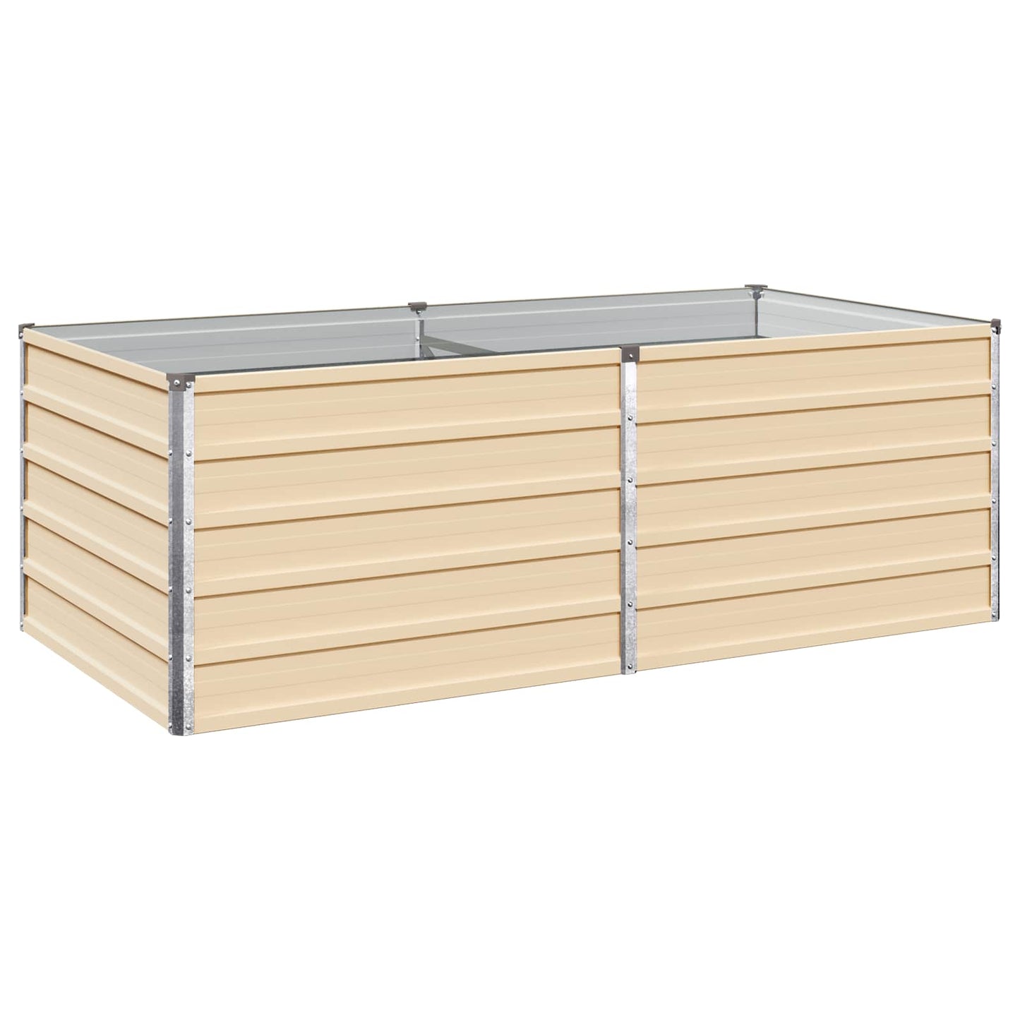 Raised Garden Bed Ivory 160 x 80 x 55 cm cold-rolled steel