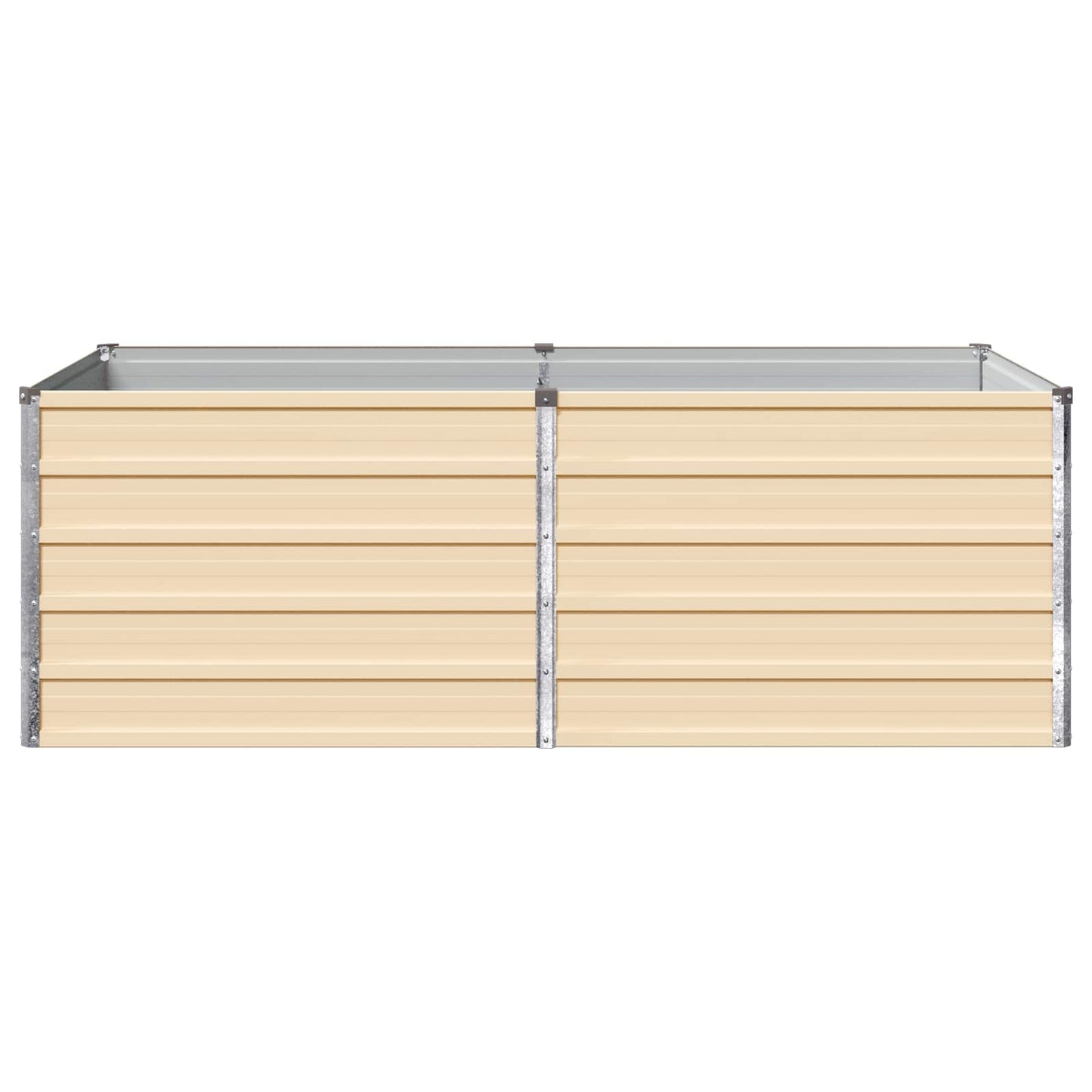 Raised Garden Bed Ivory 160 x 80 x 55 cm cold-rolled steel