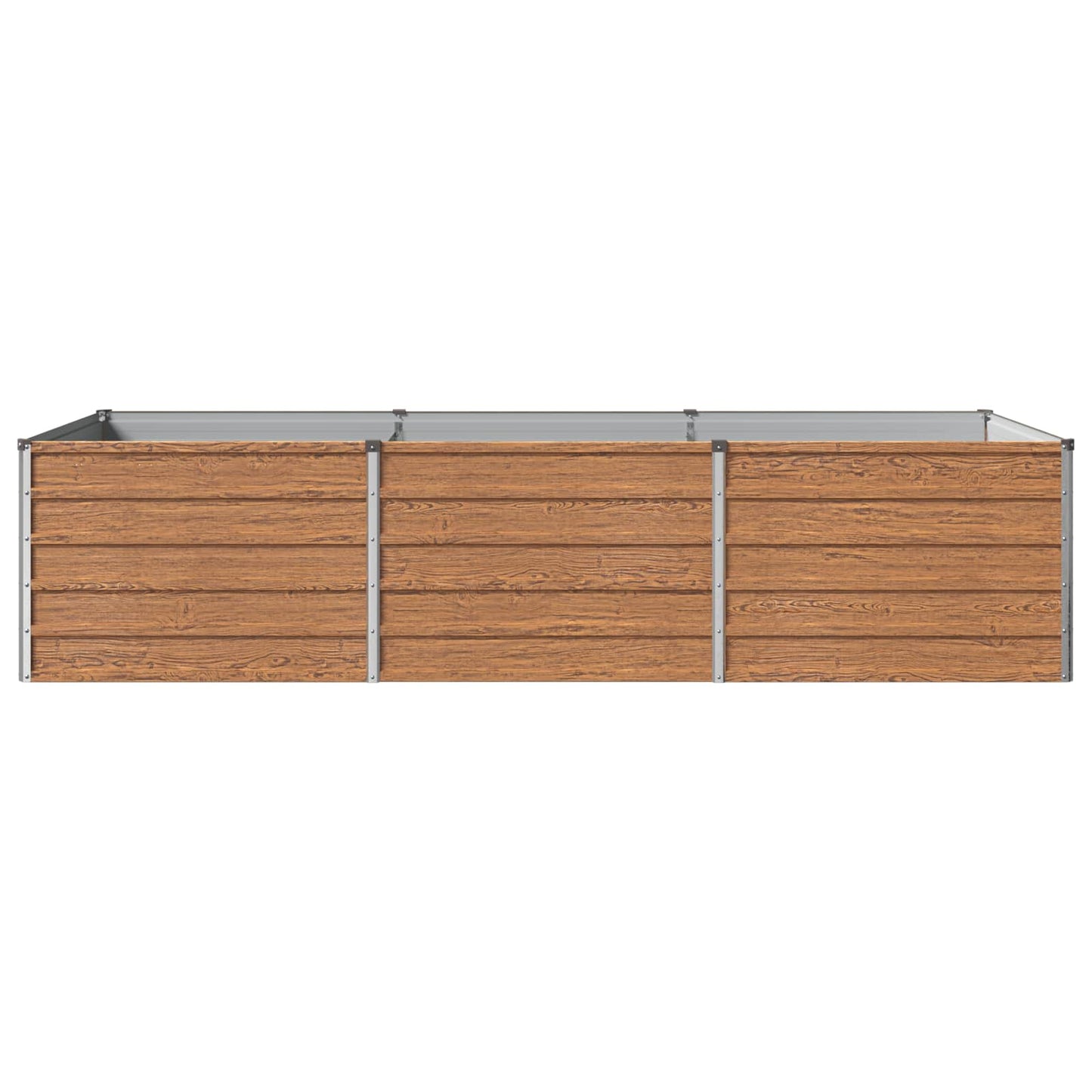 Raised Garden Bed Wood Brown 240 x 80 x 55 cm cold-rolled steel