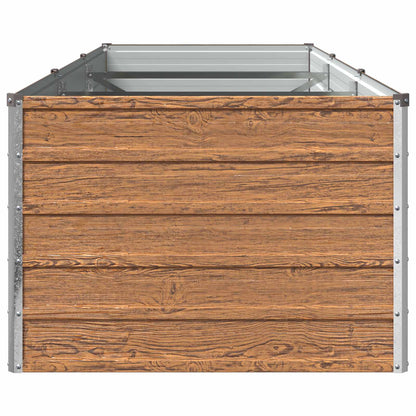 Raised Garden Bed Wood Brown 240 x 80 x 55 cm cold-rolled steel