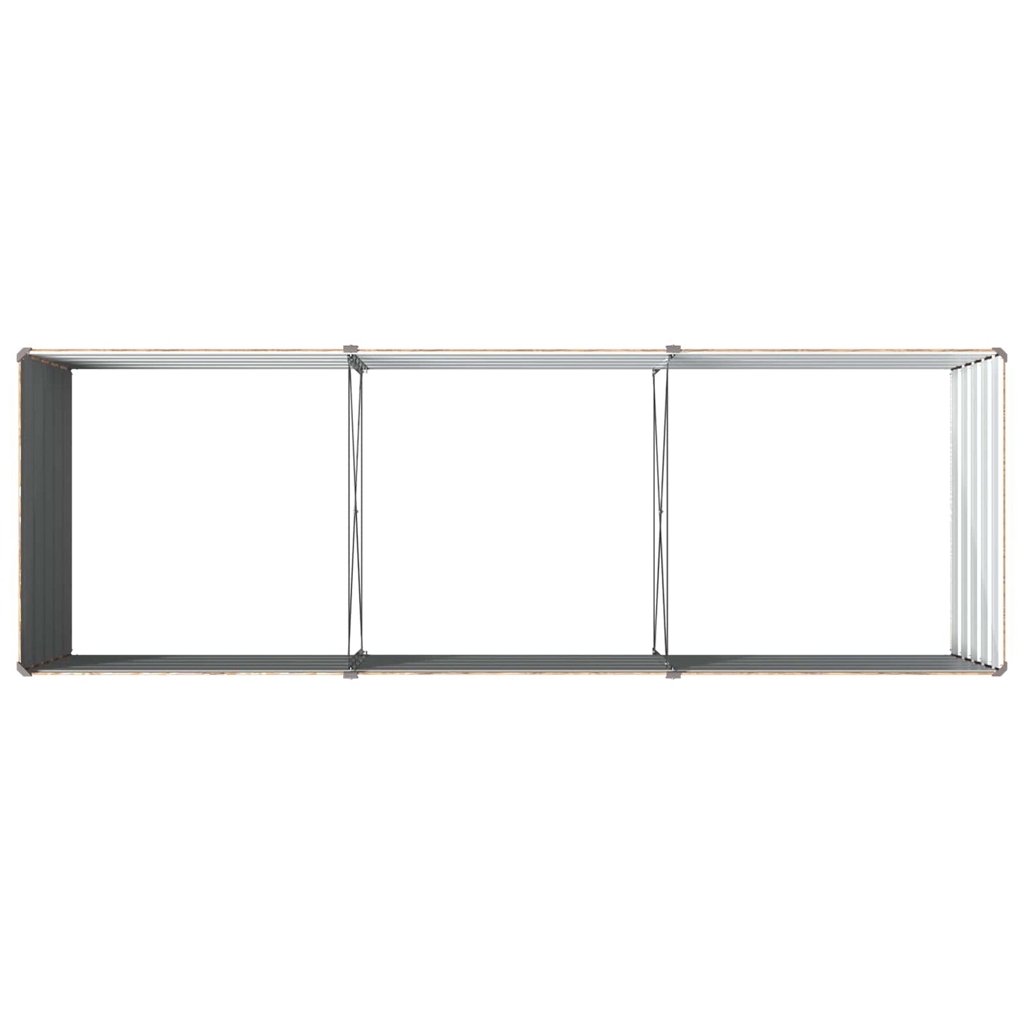 Raised Garden Bed Wood Brown 240 x 80 x 55 cm cold-rolled steel