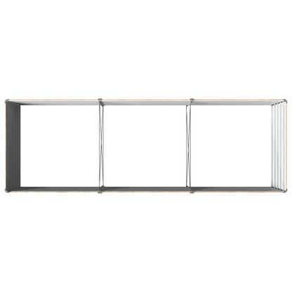 Raised Garden Bed Wood Brown 240 x 80 x 55 cm cold-rolled steel