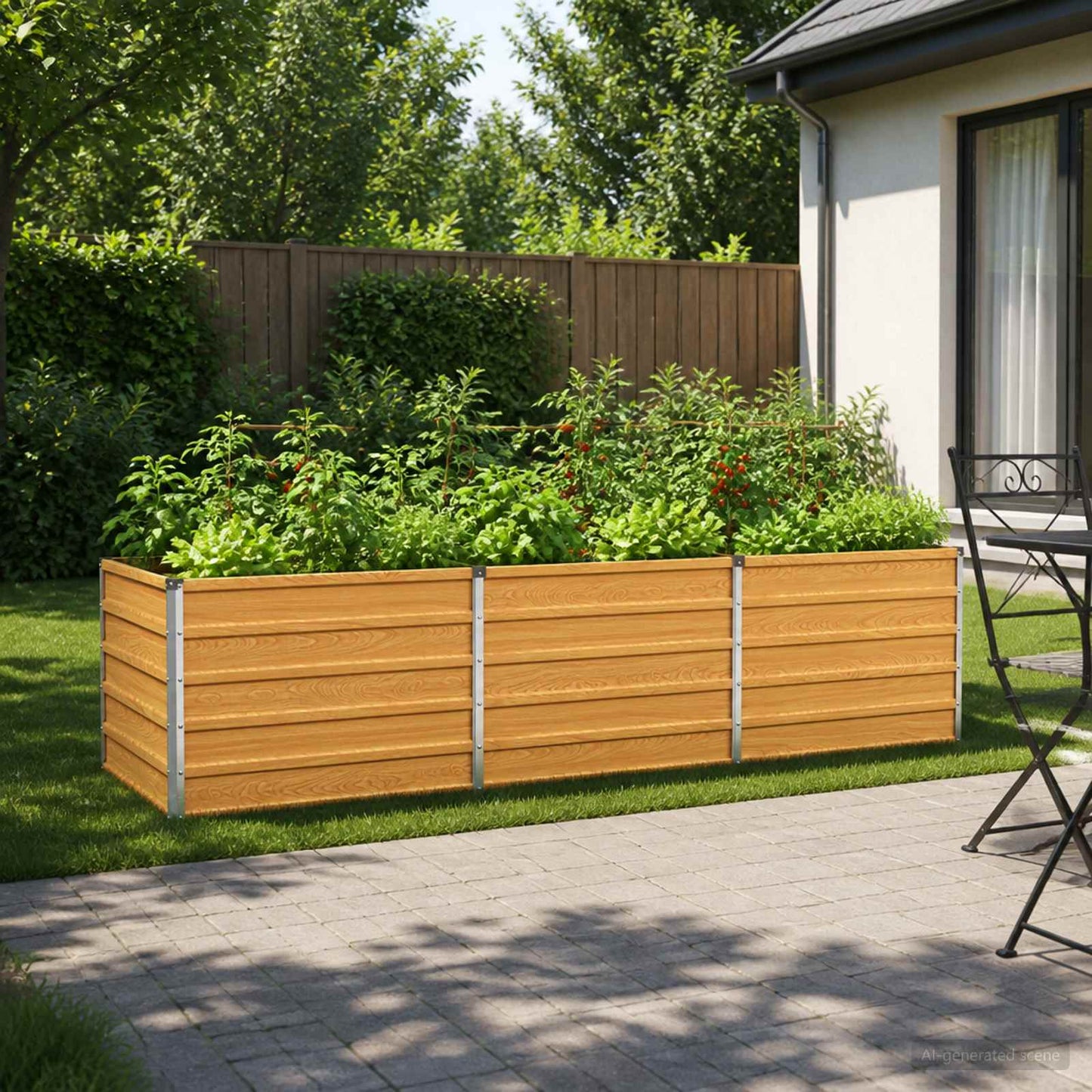 Raised Garden Bed Natural 240 x 80 x 55 cm cold-rolled steel