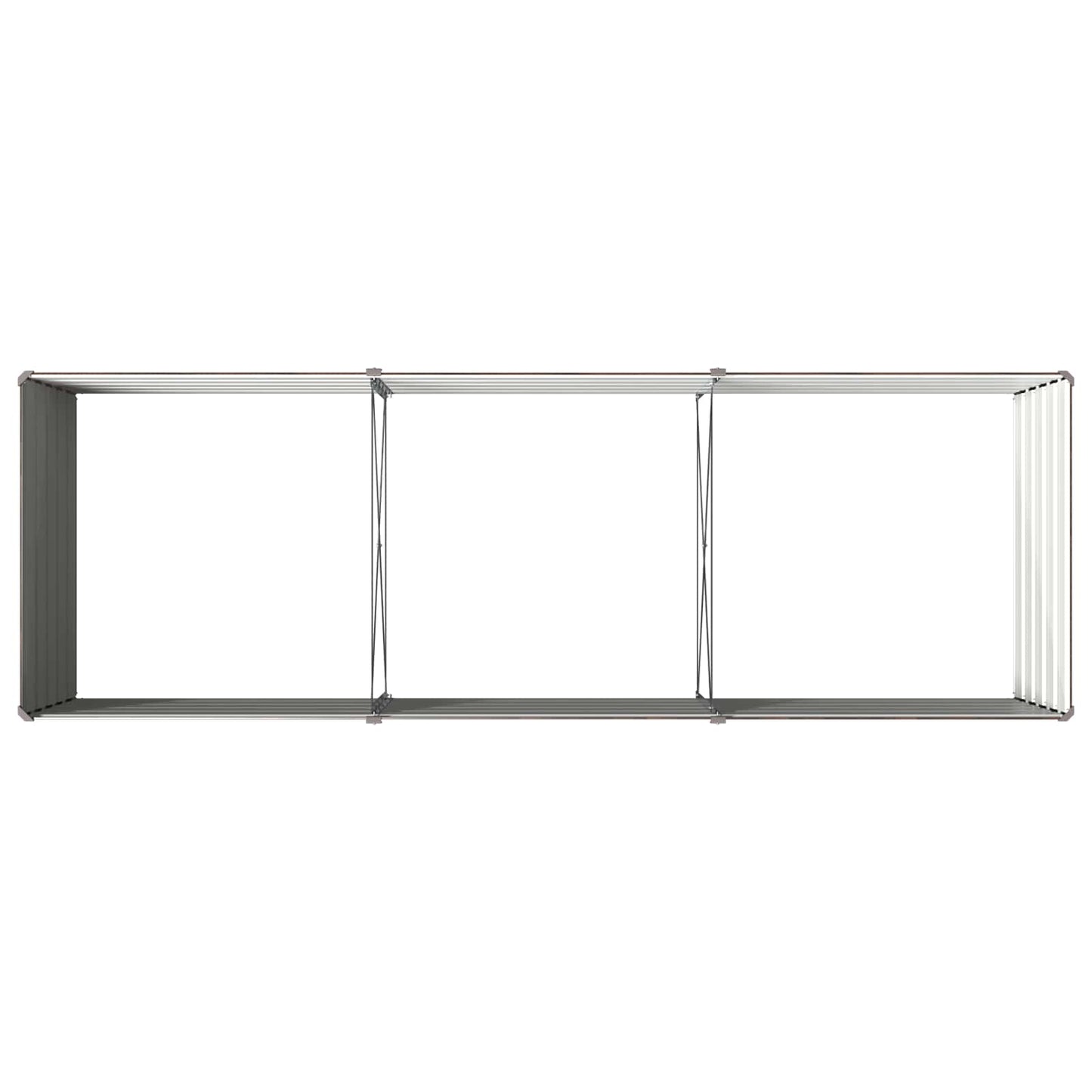 Raised Garden Bed Black 240 x 80 x 55 cm cold-rolled steel