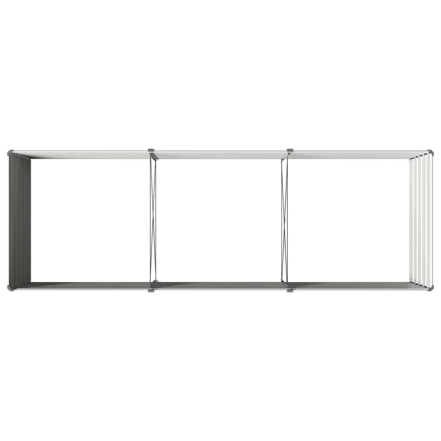 Raised Garden Bed Grey 240 x 80 x 55 cm cold-rolled steel